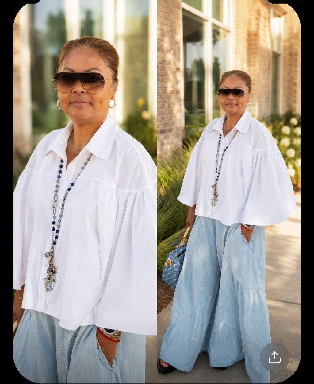 The Sunday Stroll Flutter-Sleeve Blouse