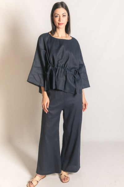 The Harbor Linen Drawstring Top