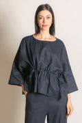 The Harbor Linen Drawstring Top