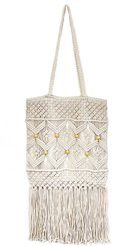 The Coco Macramé Fringe Tote
