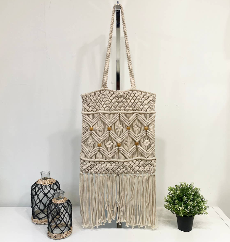 The Coco Macramé Fringe Tote