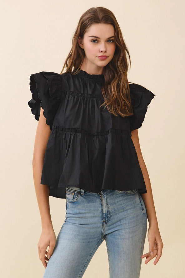 The Prairie Rose Ruffle Top